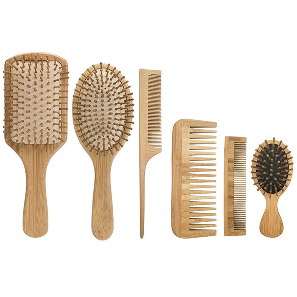 Thumbnail: Marseilis 6PCS Hair Salon Set Bristle Rat Tail Wide Tooth Comb Air Cushion Brush