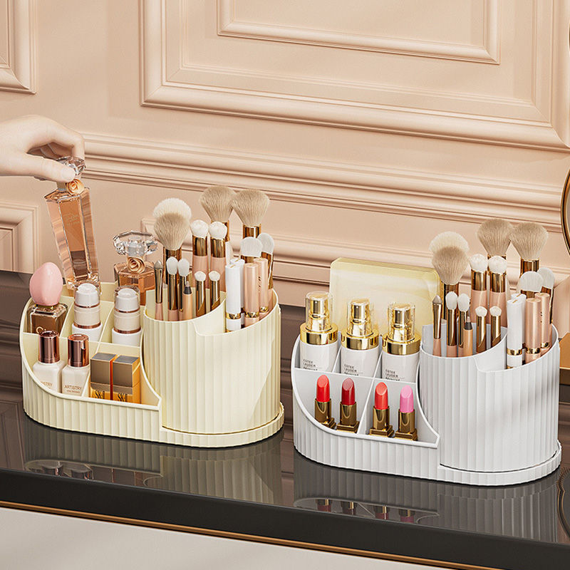 Thumbnail: 360° Rotatable Cosmetic Organizer Lipstick, Makeup Brush Organizer, Desktop Cos