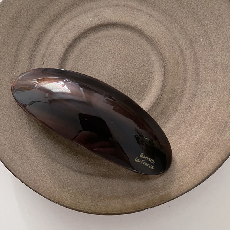 Thumbnail: Elegant Acetate Hair Clips French Clip Large Size Oval Geometric Hairpin Women H