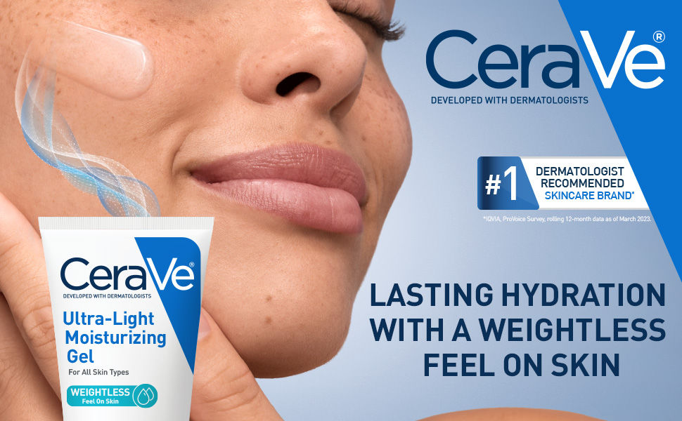 Thumbnail: CeraVe Ultra-Light Hydrating Face Moisturizer Gel With Ceramides Niacinamide Hya
