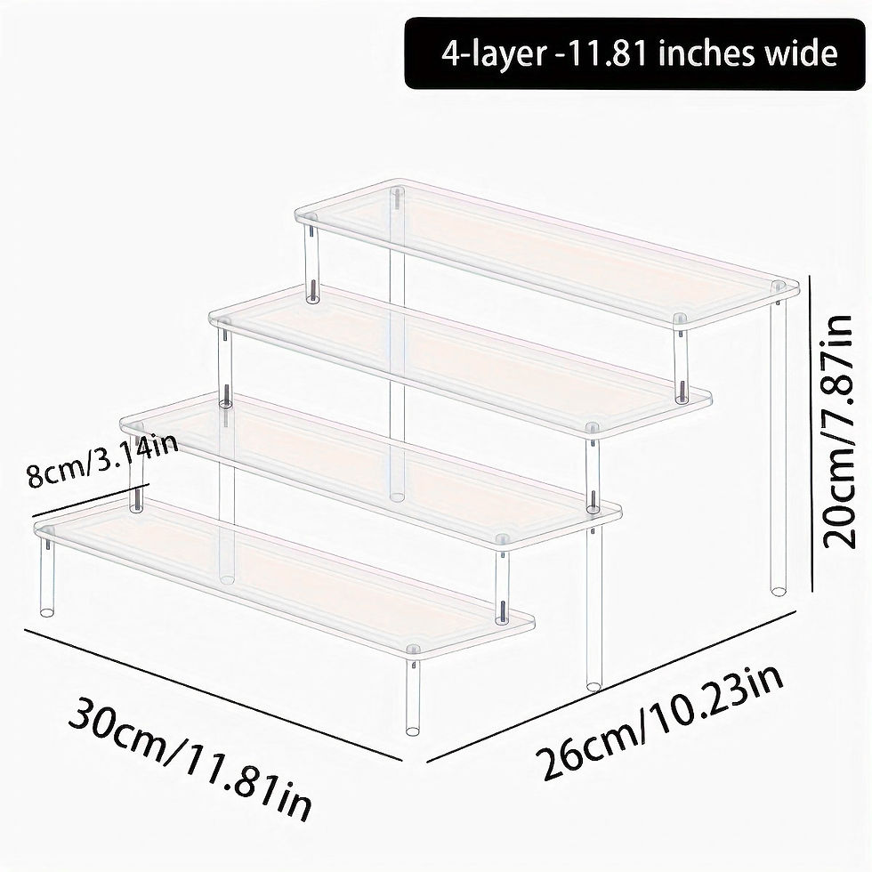 Thumbnail: 1pc,Multilayer acrylic transparent display rack, desk storage rack, suitable for