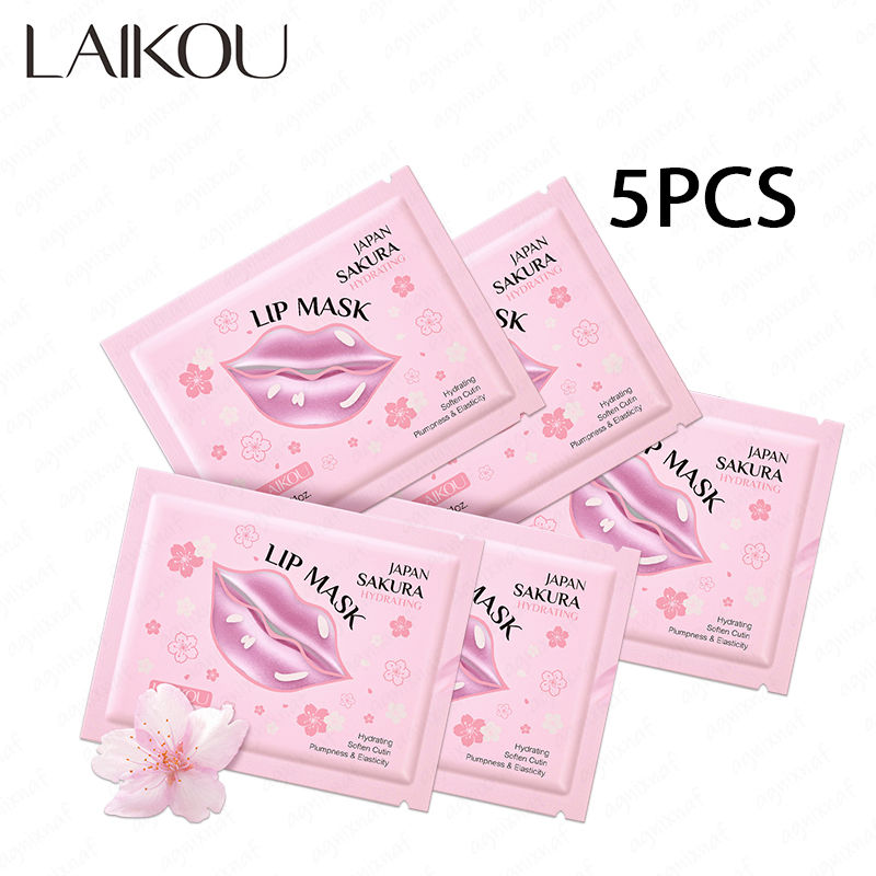 Thumbnail: LAIKOU 5/10pcs Lip Mask Lip Care Moisturizing Hydrating Repair Lighten Lip Lines