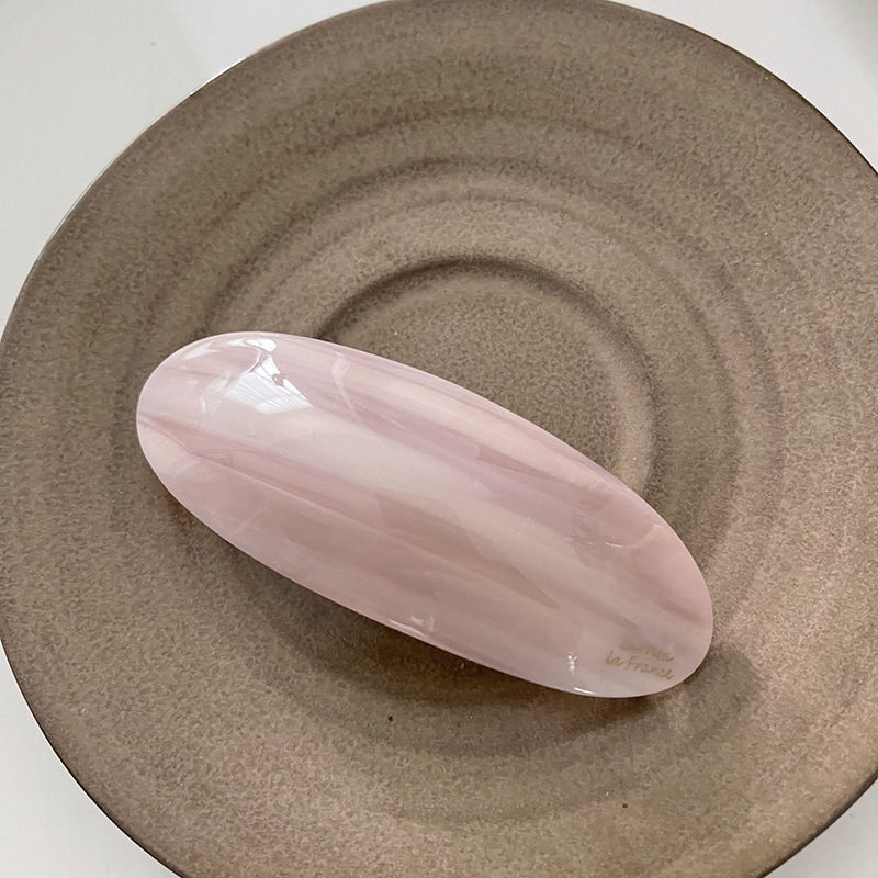 Thumbnail: Elegant Acetate Hair Clips French Clip Large Size Oval Geometric Hairpin Women H