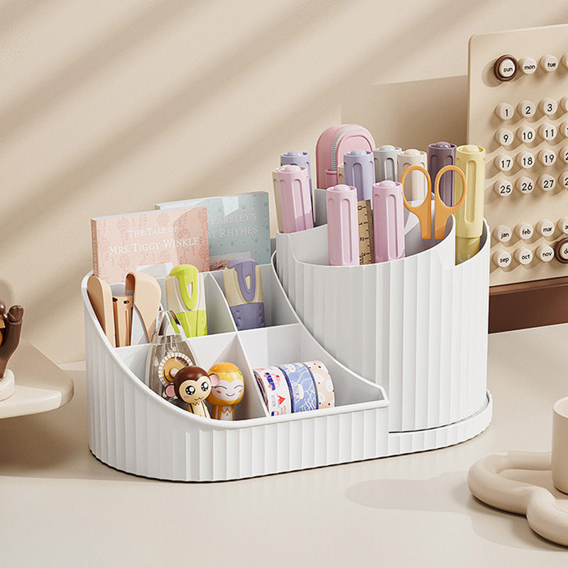 Thumbnail: 360° Rotatable Cosmetic Organizer Lipstick, Makeup Brush Organizer, Desktop Cos