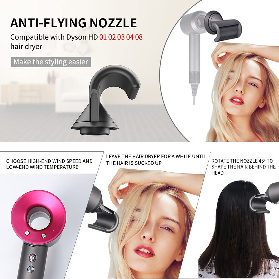 Thumbnail: Supersonic Hair Dryer Diffuser Compatible, Anti-Warping Nozzle for Dyson, HD01, 