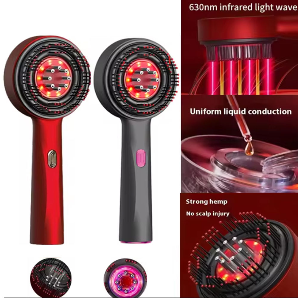 3 Modes Electric Vibration Massage Comb Red Light Therapy Hair Growth Massage Sc