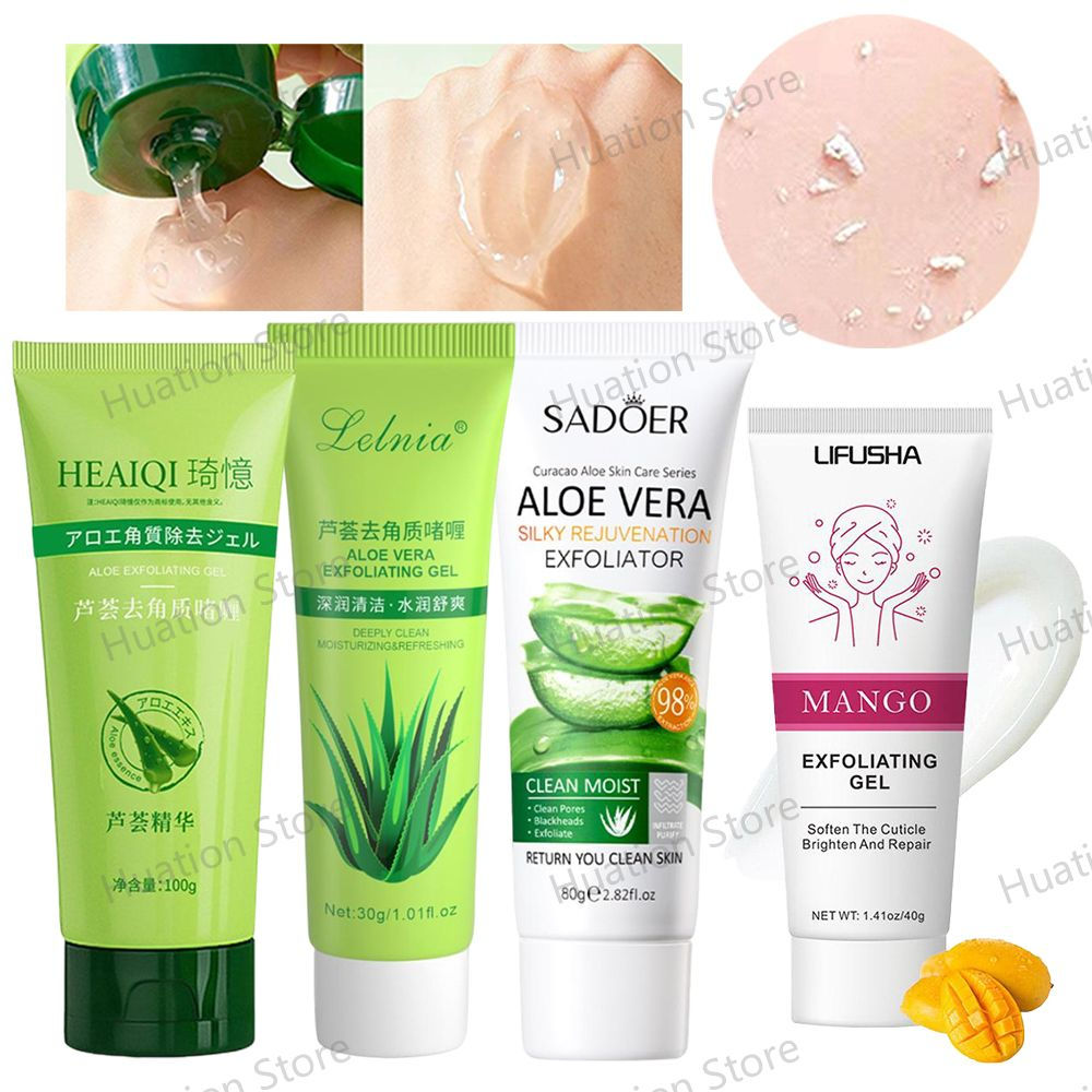 Face Exfoliating Gel Aloe Vera Facial Exfoliating Scrub Cleanses Remove Blackhea