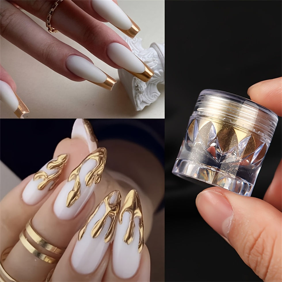 Thumbnail: 1/6pcs nail magic mirror powder holographic metal chrome powder silver gold nail