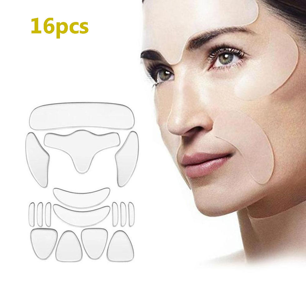 Thumbnail: 5/11/16/18Pcs Reusable Silicone Face Patch Set Anti Wrinkle Patches For Face Nec
