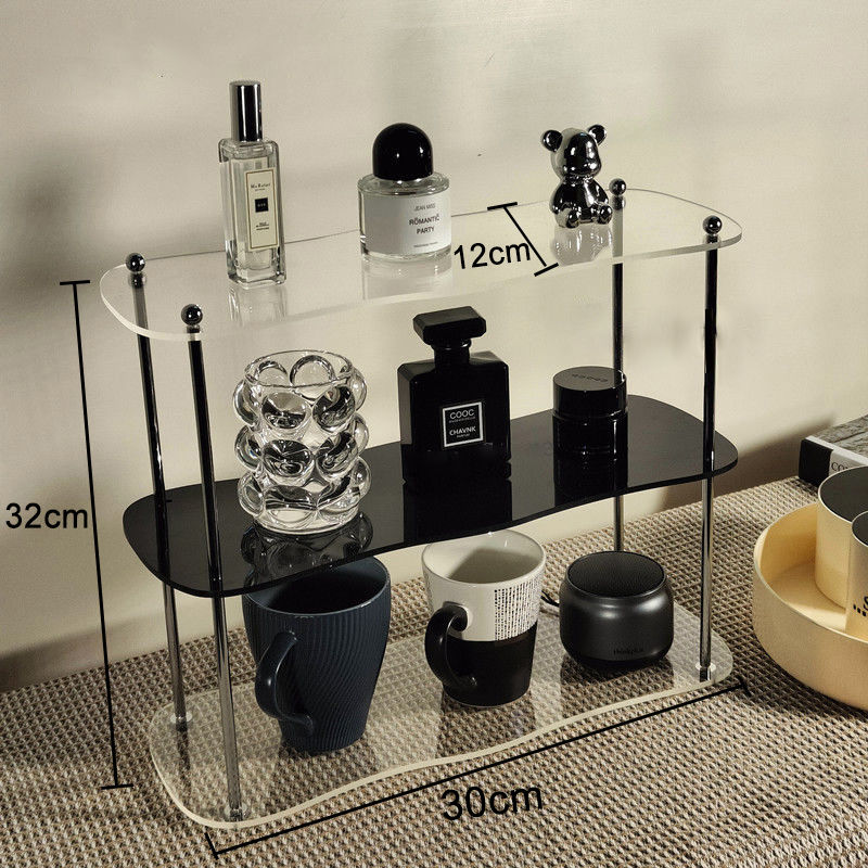 Thumbnail: 2-3Layers Acrylic Desktop Storage Rack Water Cup Perfume Bathroom Table Top Cosm