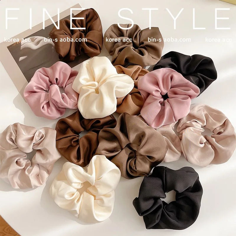 Thumbnail: French Silk Hair Accessories Women Texture Elastique Cheveux Complementos De Mod
