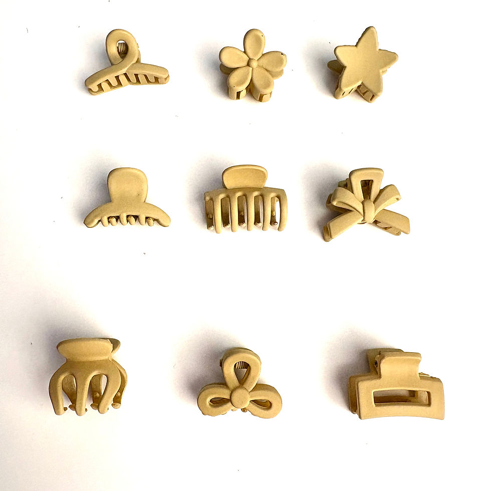 Thumbnail: 5/10/20/30pcs Beige Mixed Pack Small Clips, Cute Girl Accessories - Perfect for 