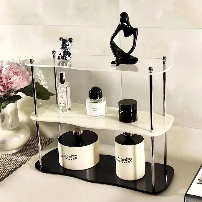 Thumbnail: 2-3Layers Acrylic Desktop Storage Rack Water Cup Perfume Bathroom Table Top Cosm