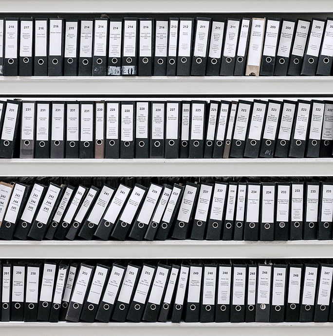 Cabinet material sample folders and technical records