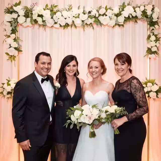 family portrait during wedding in South Jersey by Sean John Photography