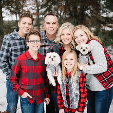 outdoor Christmas family portrait