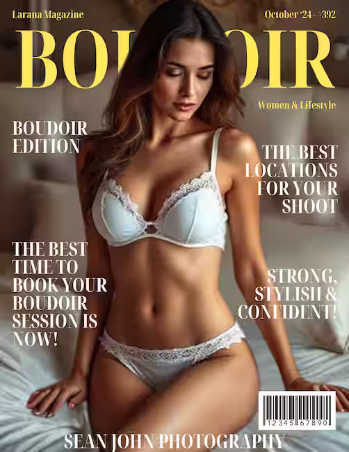 Empowering Boudoir Photography Magazine Cover in South Jersey by Sean John Photography