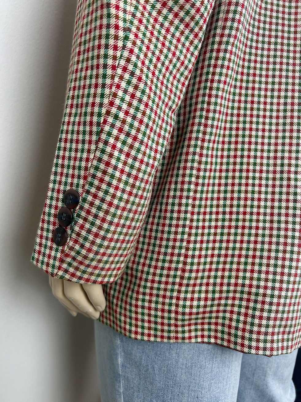 Thumbnail: Vintage blazer - geruit, oversized 