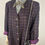Thumbnail: Vintage blazer - geruit, paars 