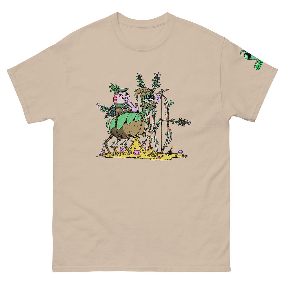 Thumbnail: Bong Back Weed Bag Wiz Biz Tee