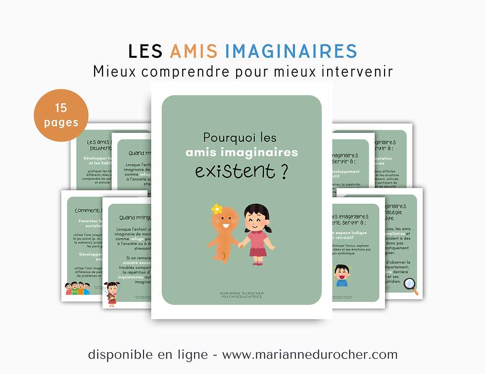Guide psychoéducatif sur les amis imaginaires : comprendre leurs fonctions, les signes inquiétants et comment intervenir