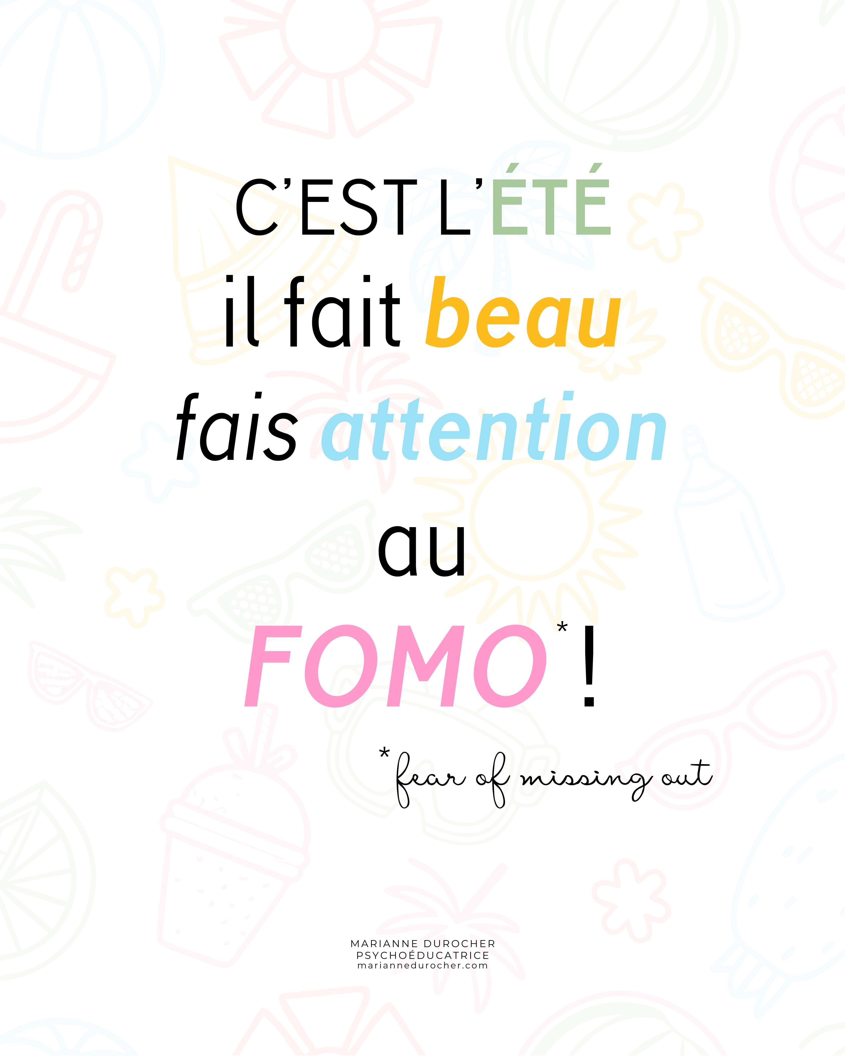 Fear of missing out (FOMO) - affiche de sensiblisation