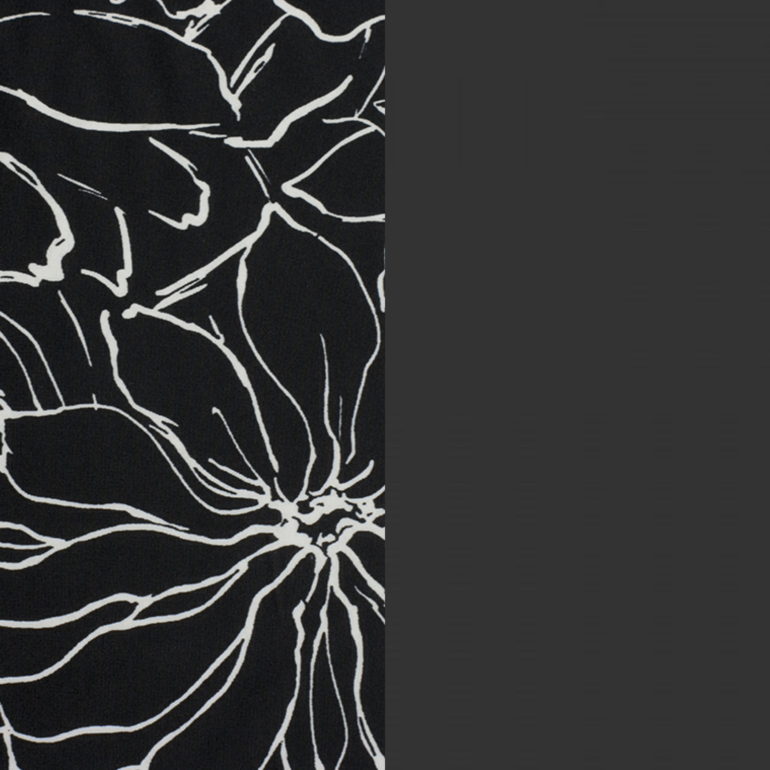 B&W Flower/Charcoal