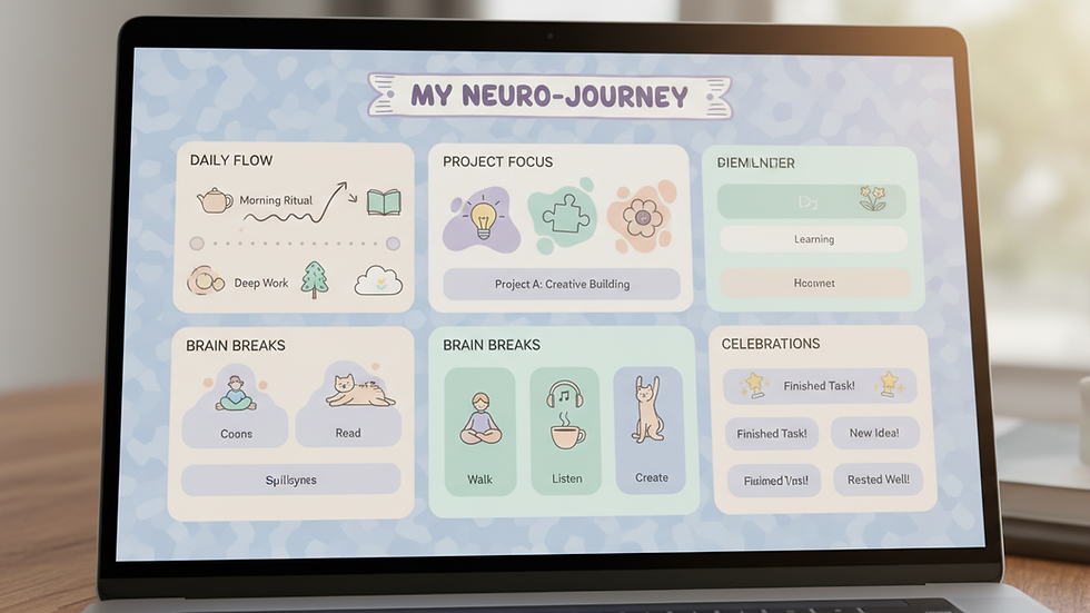 Close-up view of a laptop screen showing a digital planner app