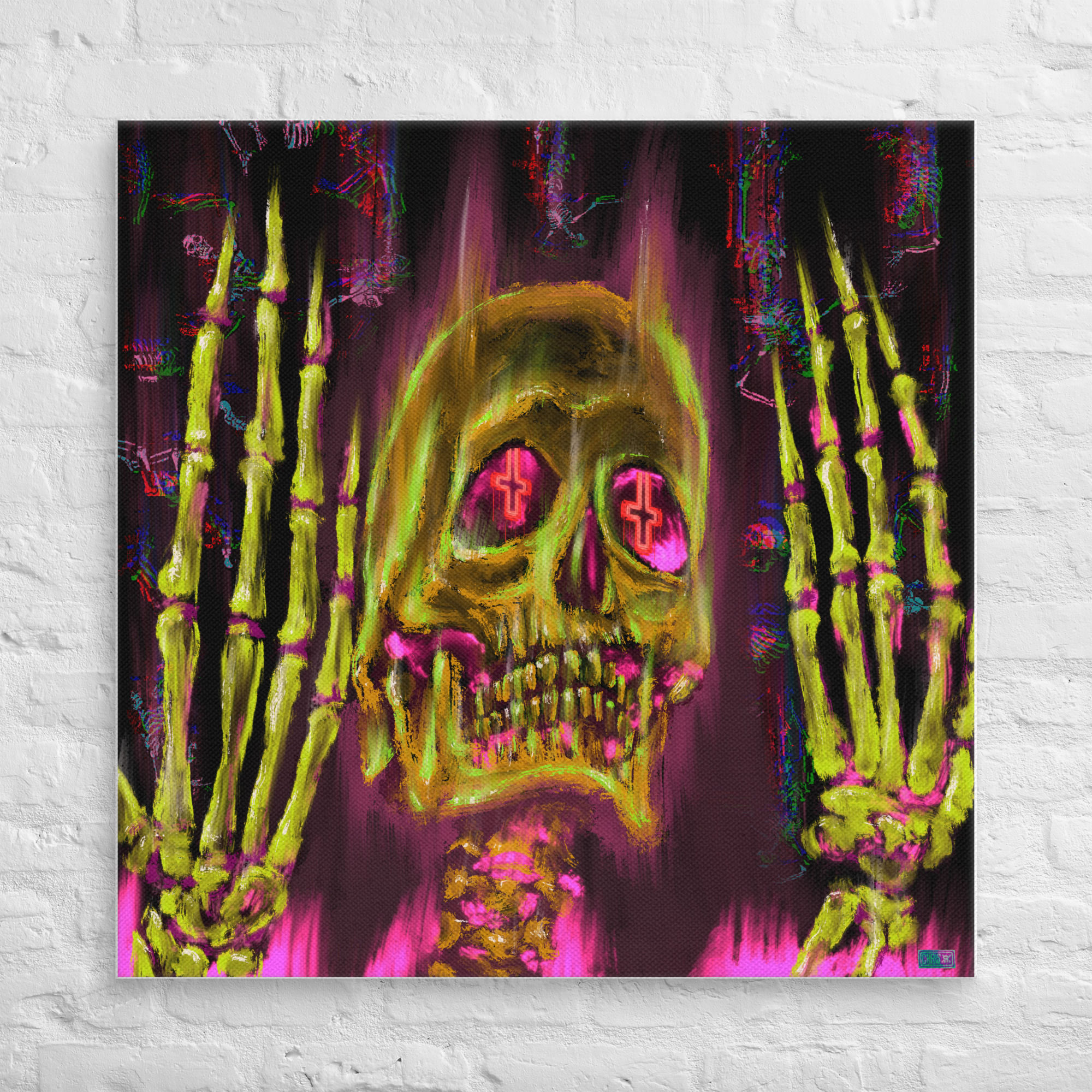 CYBER CONJURER IN LIME Canvas Print
