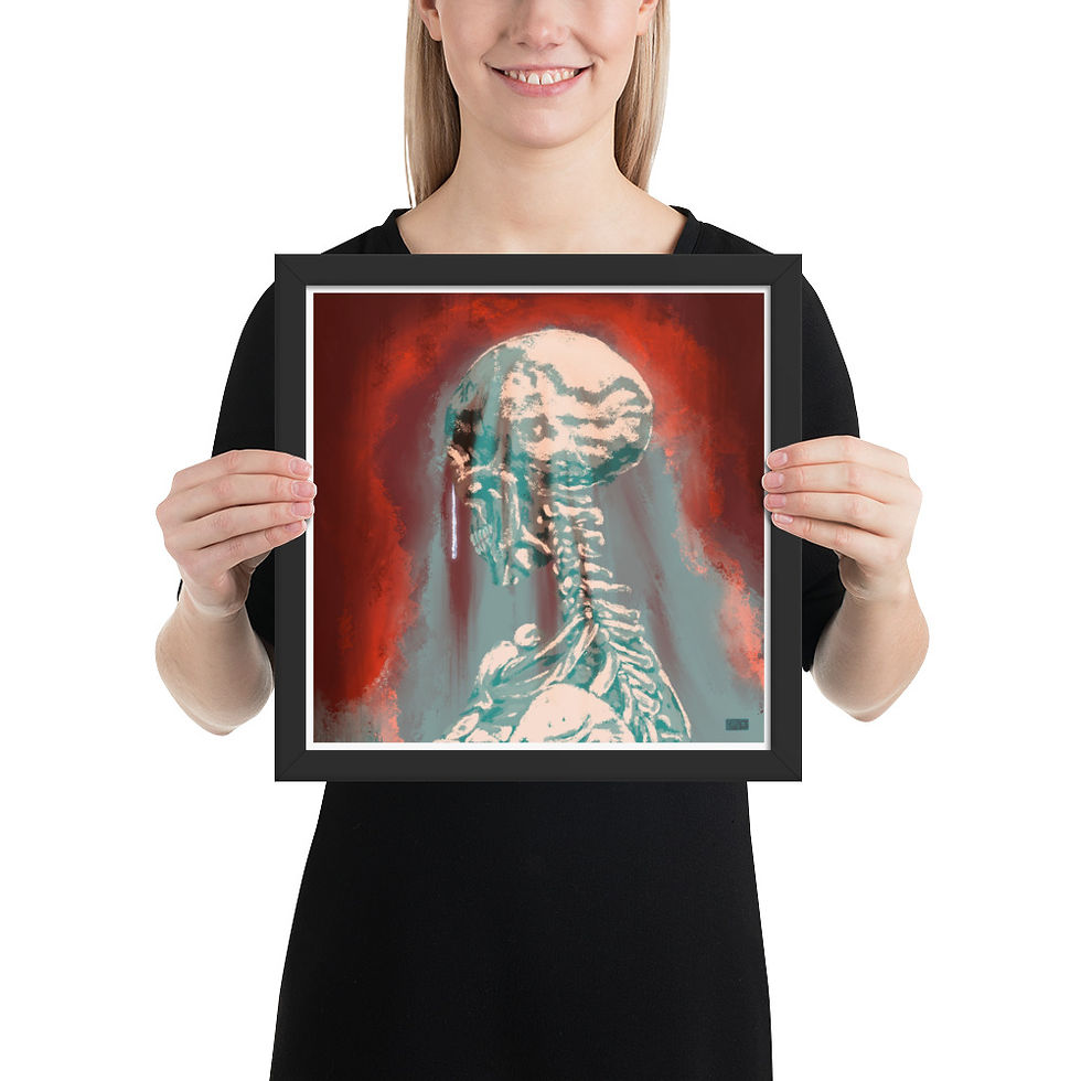 Thumbnail: TEARFUL EXIT  framed  poster