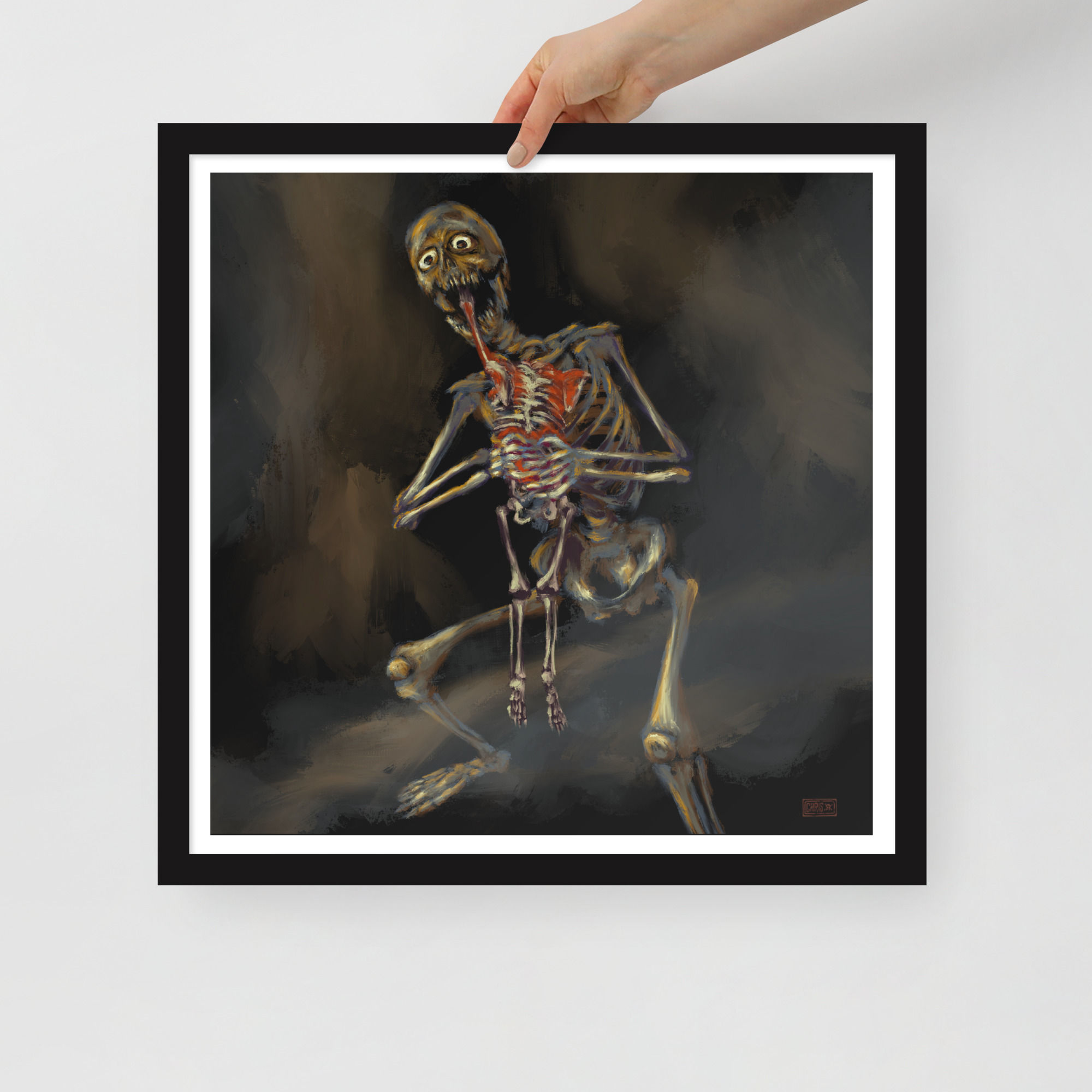 SATURN DEVOURING HIS SON (SKINLESS) homage to Goya framed Giclee print