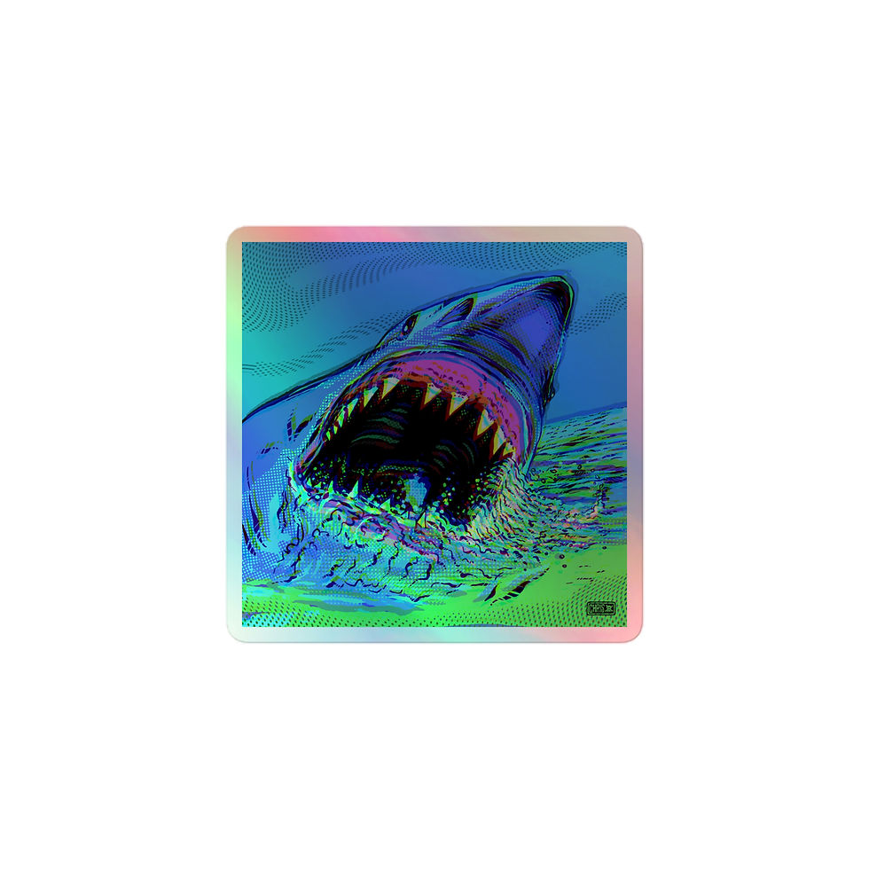 Thumbnail: PSYCHEDELIC SHARK Holographic sticker