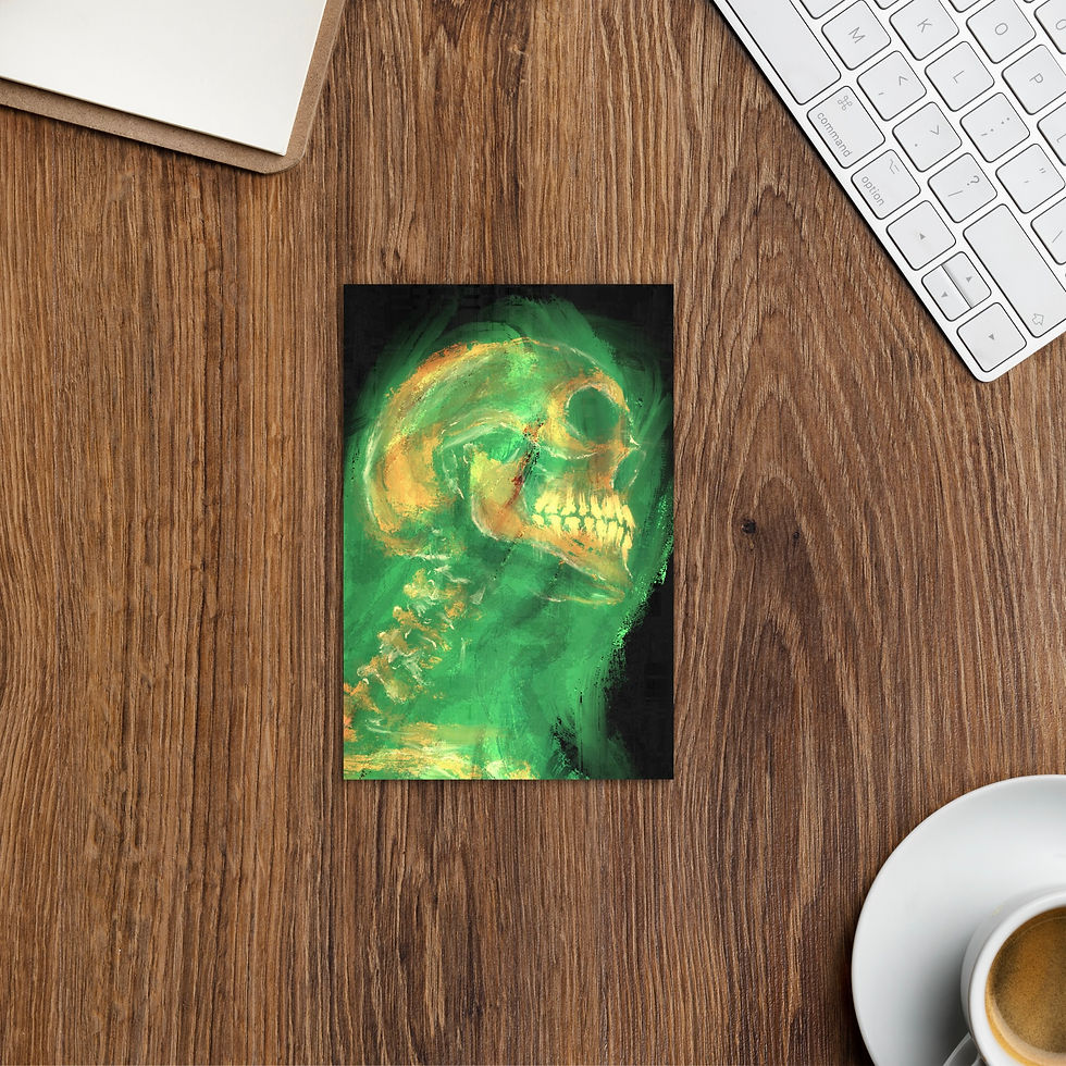 Thumbnail: BONEGHOST IN GREEN Postcard