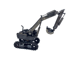 Handmade scrap metal sculpture of an Excavator , crafted from recycled metal into a unique collectible art piece by Metalsouls.