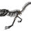 Thumbnail: Side view of large recycled metal T-Rex sculpture with articulated spine and tail