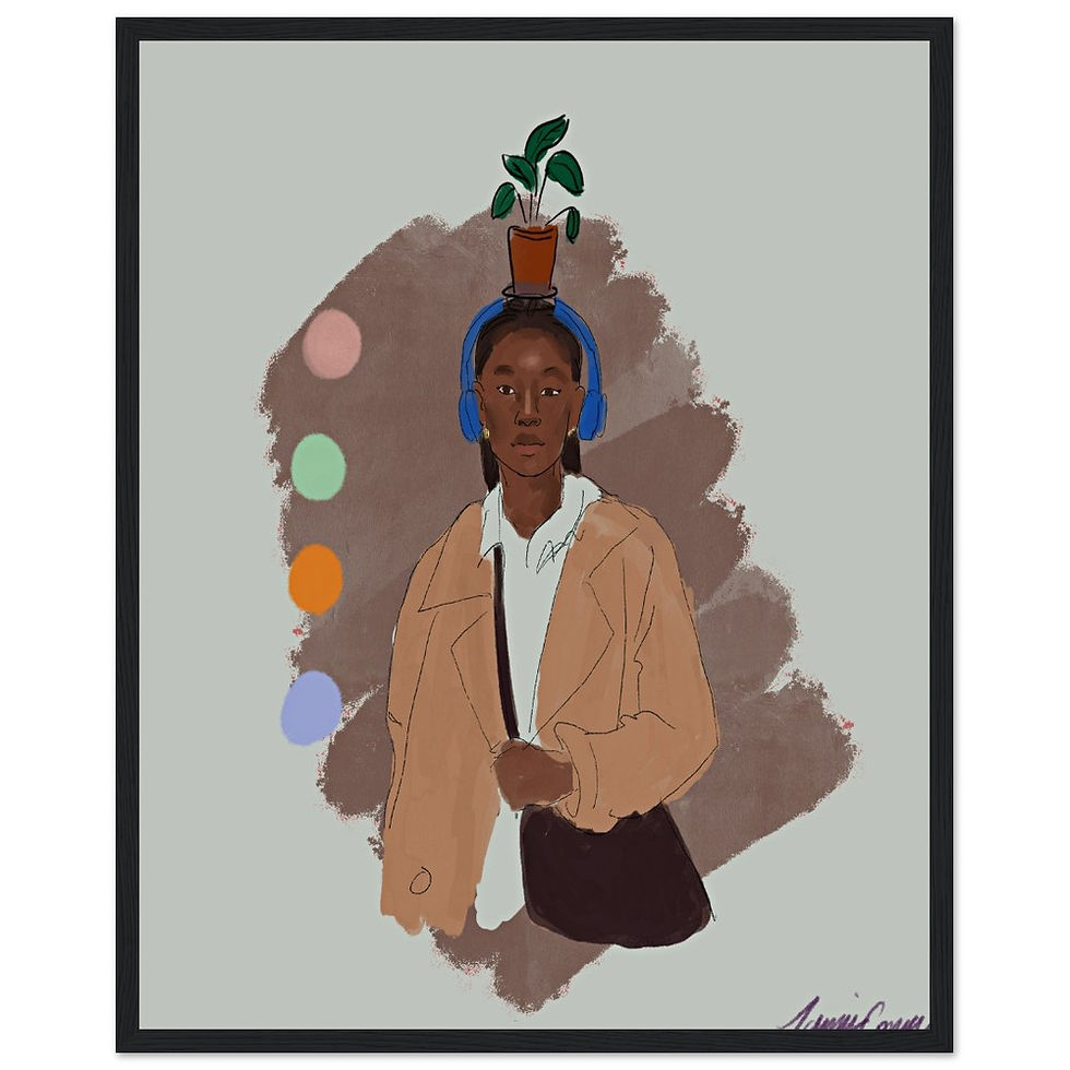 Thumbnail: "Growth Mindset" Premium Framed Art Print