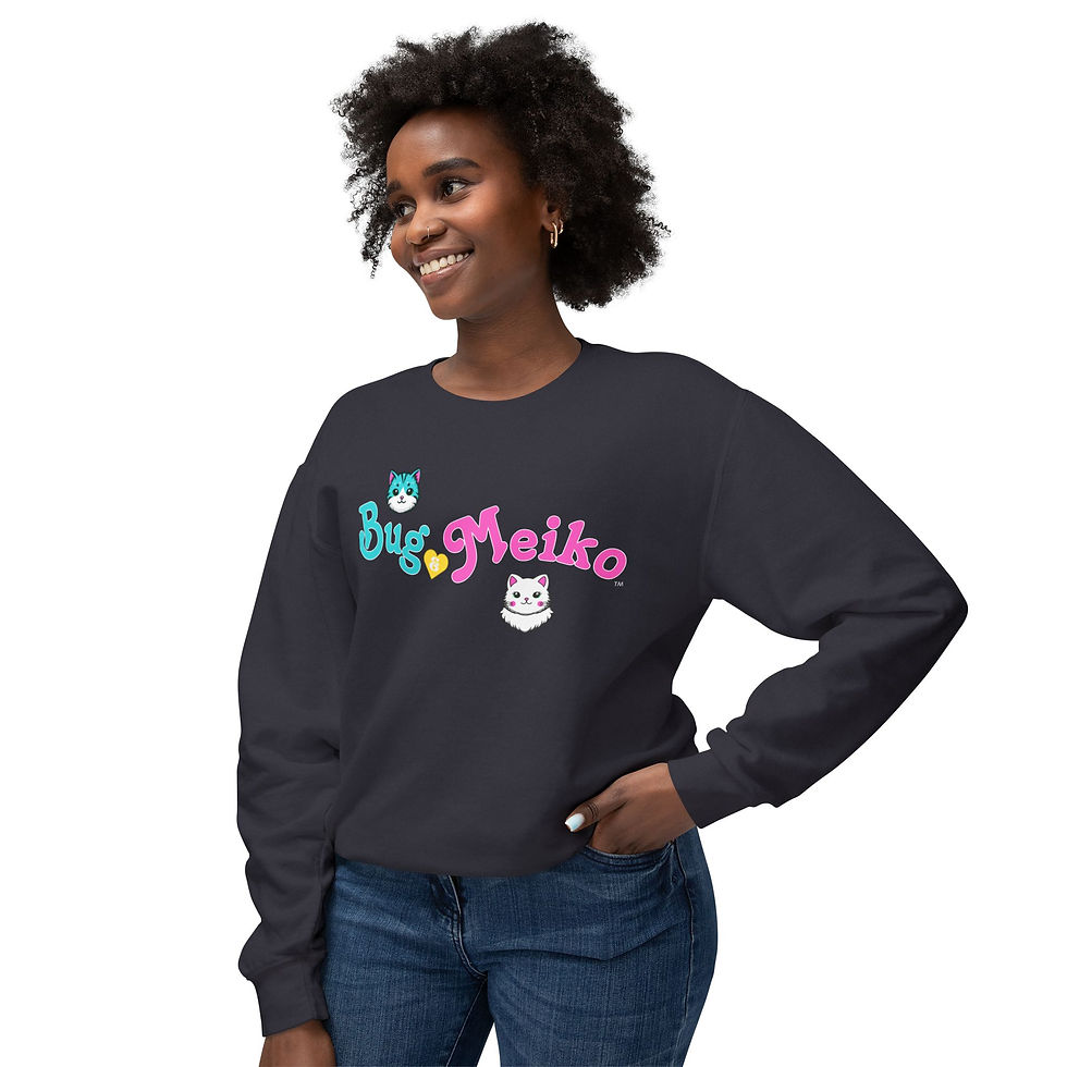 Thumbnail: Bug & Meiko Unisex Lightweight Crewneck Sweatshirt