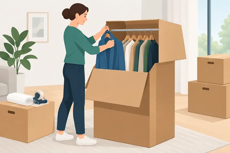 How to Pack Hanging Clothes for a Safer Move