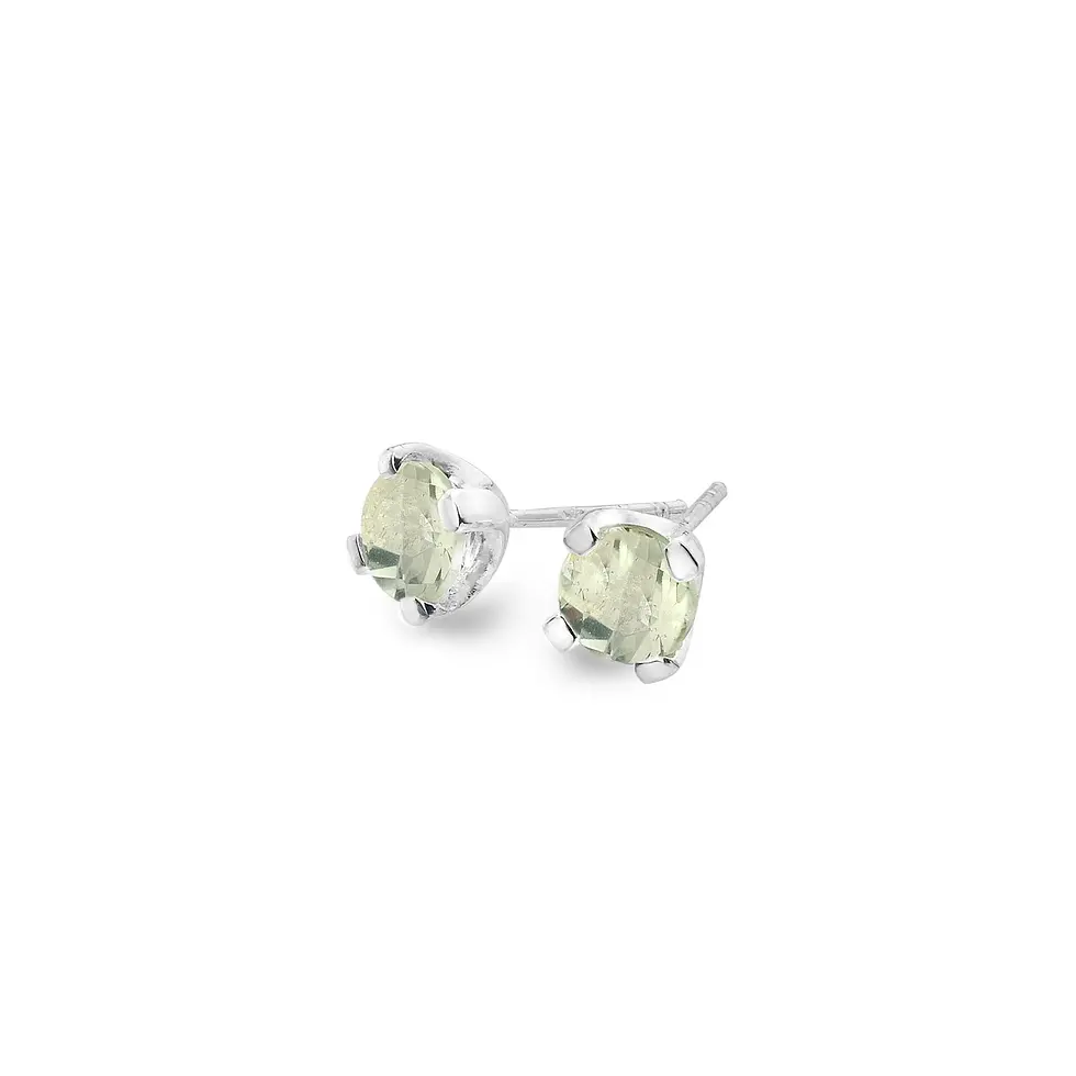 Thumbnail: Sea Gem Stud Earrings with Topaz or Quartz