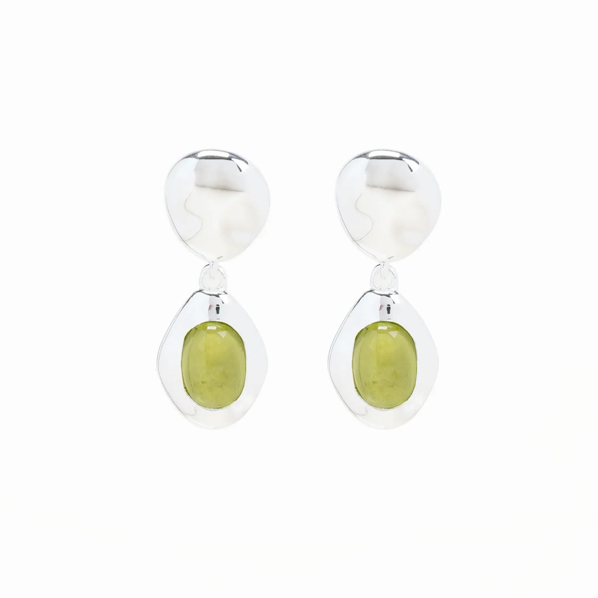Organic Pebble Drops with Amethyst or Peridot