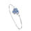 Thumbnail: Forget-me-not Silver Bangle, Oval or Heart