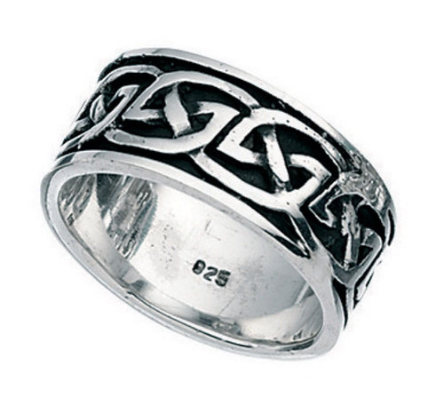 Celtic Band Ring (Large Sizes) | Sennen Jewellery