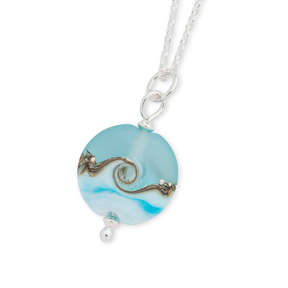 Thumbnail: Sea Breeze Beach Babe Pendant, lentil, white background