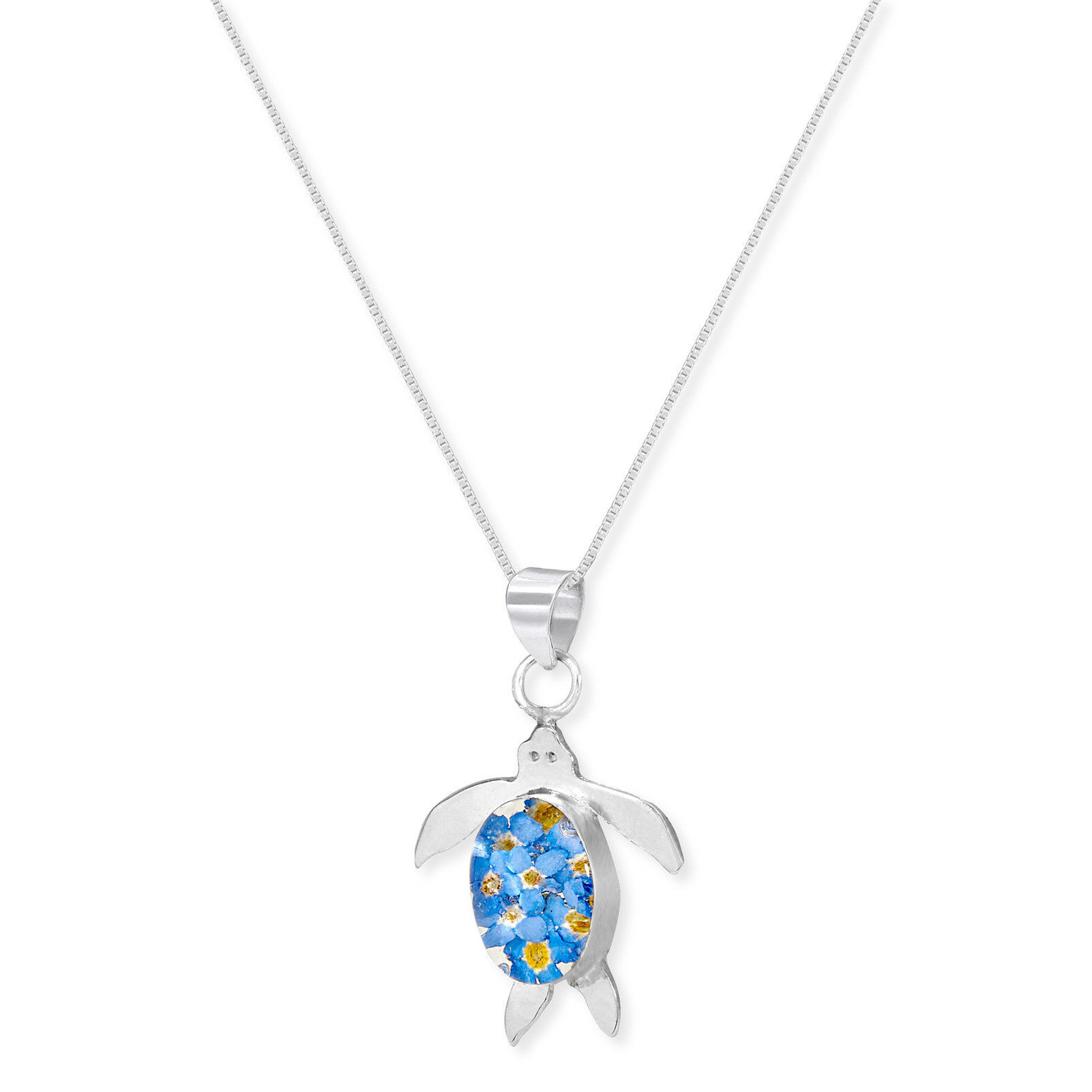 Real Flower Turtle Pendant