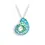 Thumbnail: Blue Plique-a-Jour Nautilus Necklace