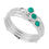 Thumbnail: Triple Stacking Ring Set with Green Magnesite or Rainbow Moonstone