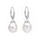 Thumbnail: Oversized Baroque Pearl and White Topaz Detail Drop Earrings