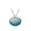 Thumbnail: Shell with Pearl Necklace in Blue Enamel