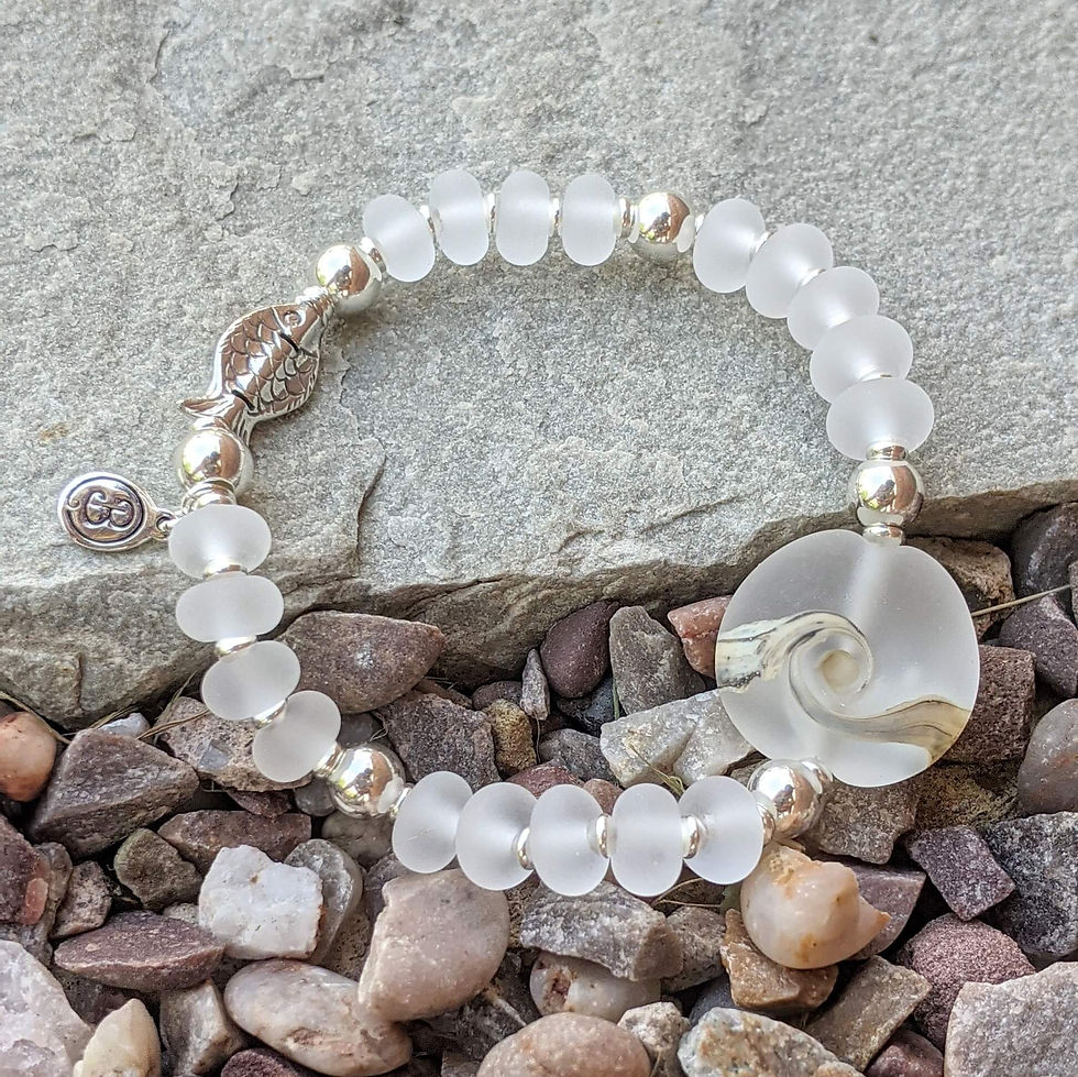 Thumbnail: Frosted Sea or Sparkling Sea Bracelet