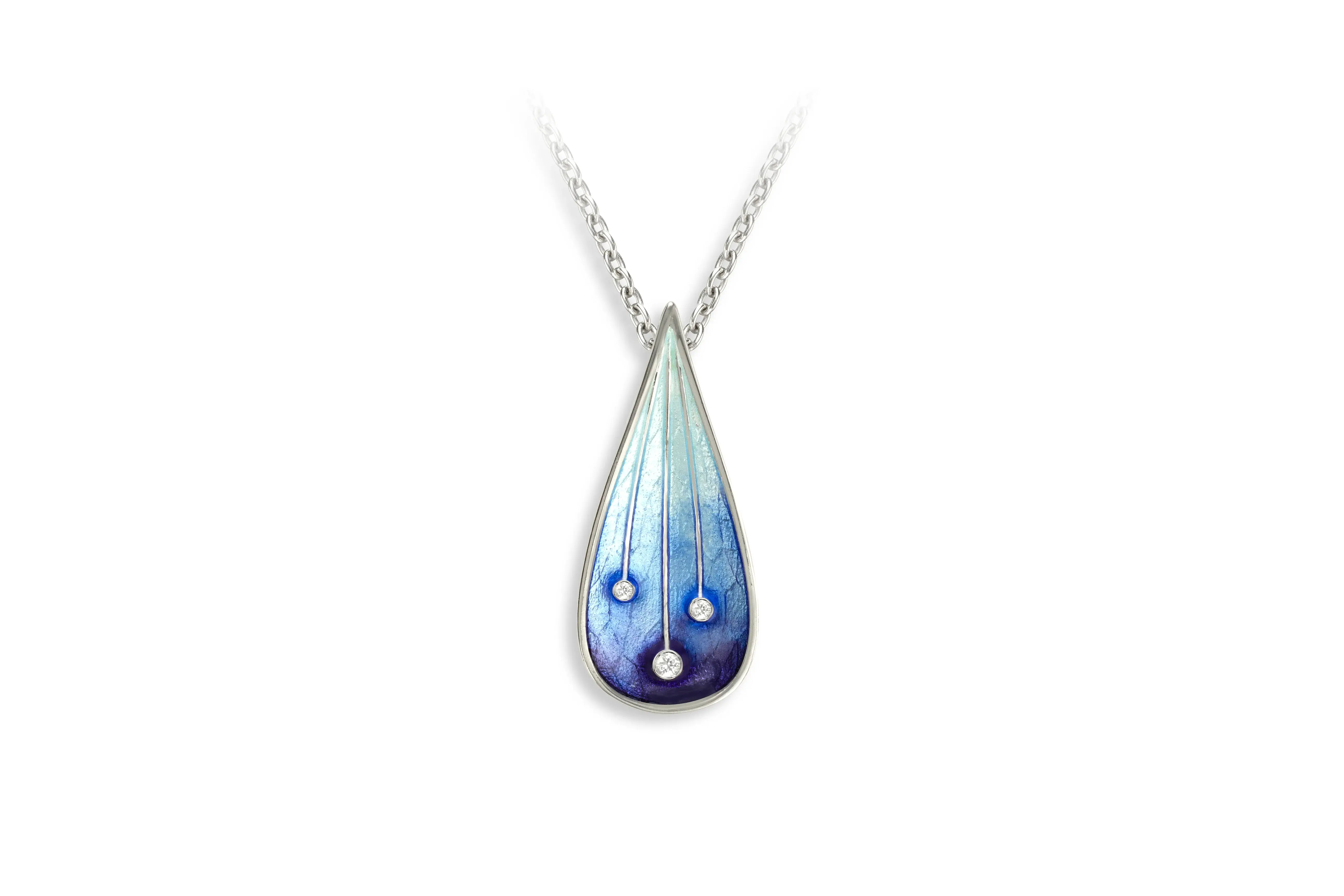 Blue Sky with Stars Pendant Necklace